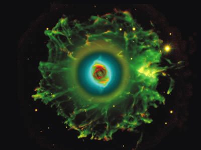 The Cat's Eye Nebula is a planetary nebula in constellation Draco